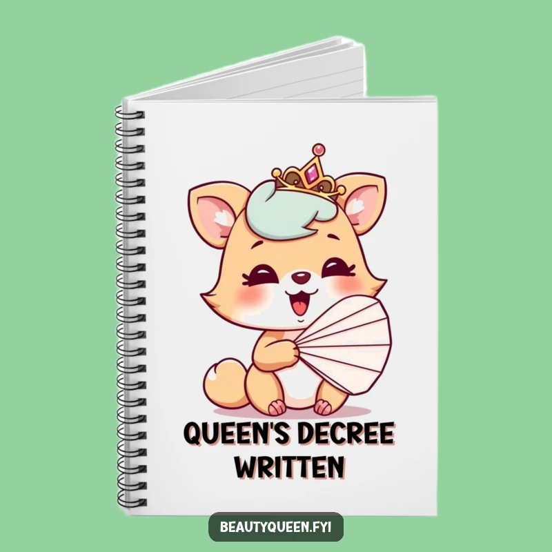 Funny Notebook: Playful animal tiara fan giggles, jot down your funny thoughts