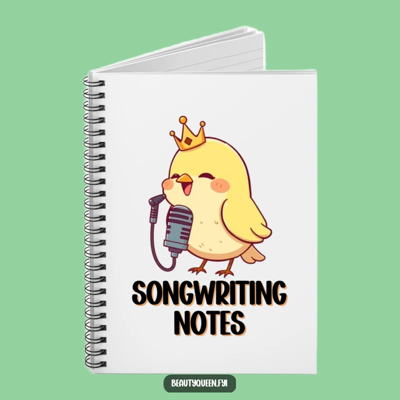 Funny Singing Bird Notebook: Journal for Lyrics, Great Gift!