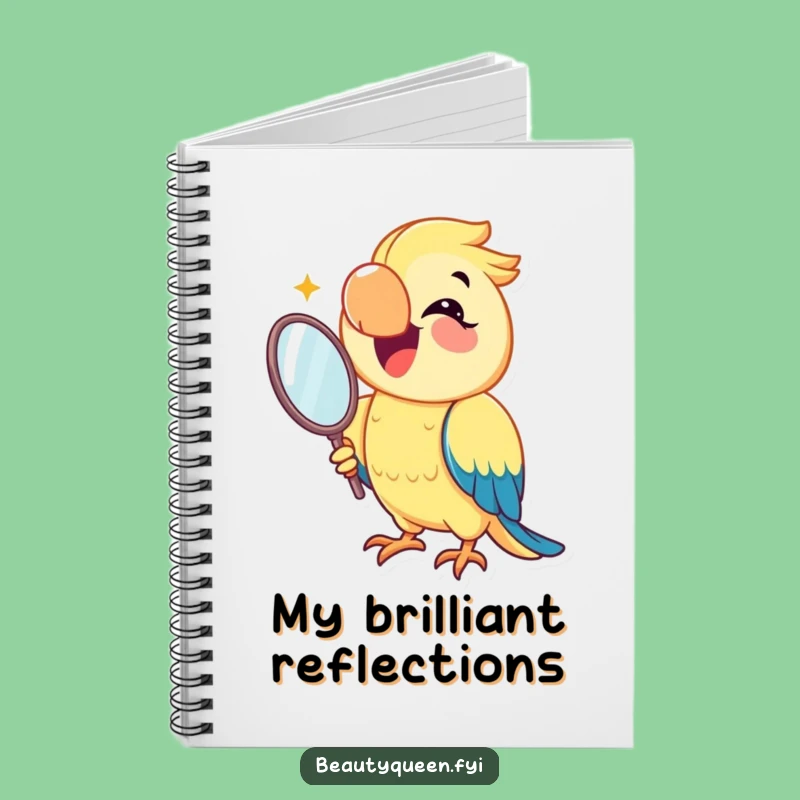 Funny Parrot Mirror Notebook: Dazzling Smile Journal Gift for Bright Ideas