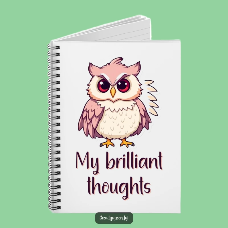Funny Chic Owl Notebook: Fashionable Feathered Boa Owl Journal, Perfect Gift!