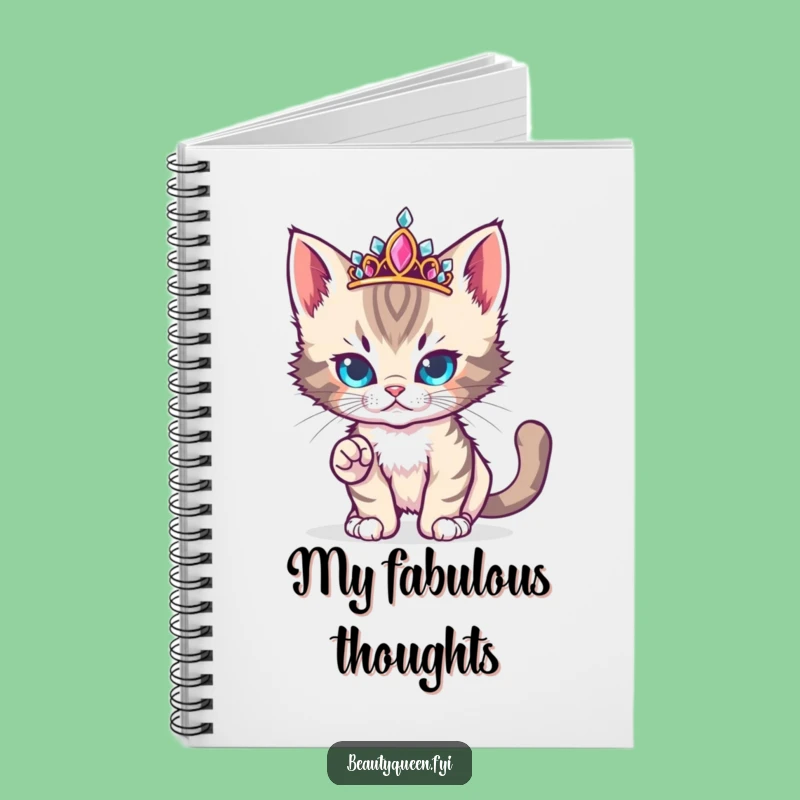 Funny Kitten's Runway Notes Notebook: Jeweled Cover, Funny Gift