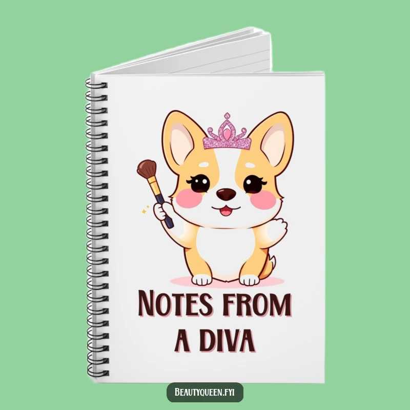 Funny Corgi Queen Notebook: Royal Blushing Dog Journal Gift