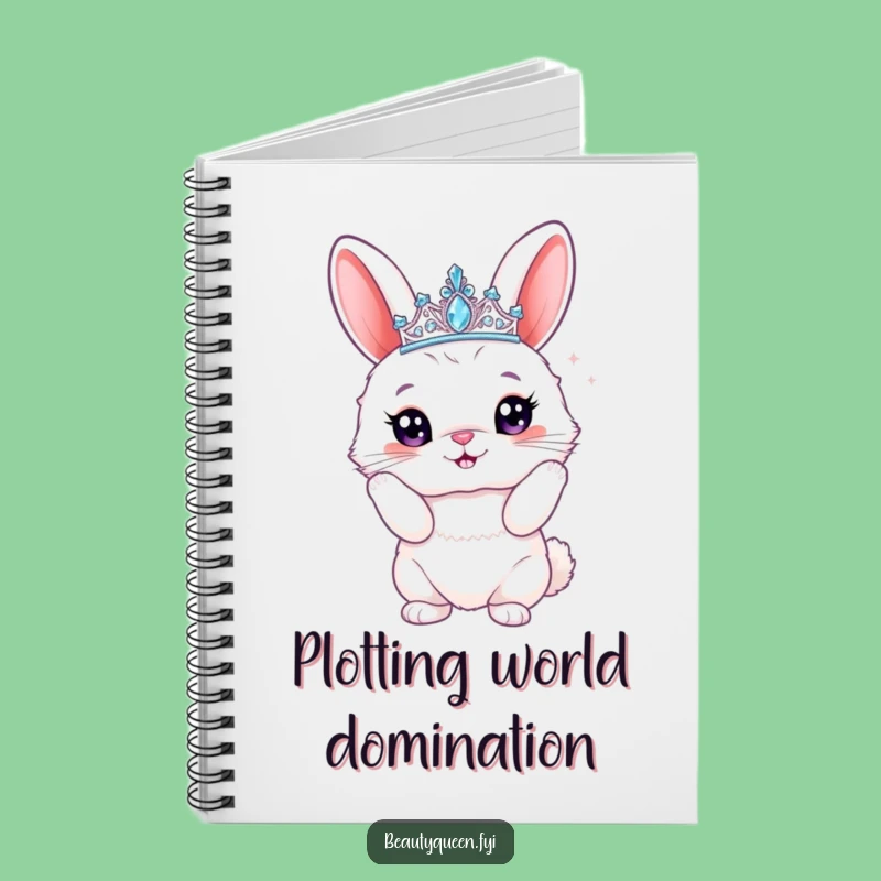 Funny Bunny Tiara Notebook: Sparkly & Proud Rabbit Journal Funny Gift