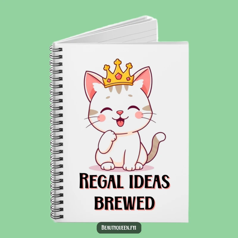 Funny Crowned Cat Notebook: Jot Down Your Royal Decrees