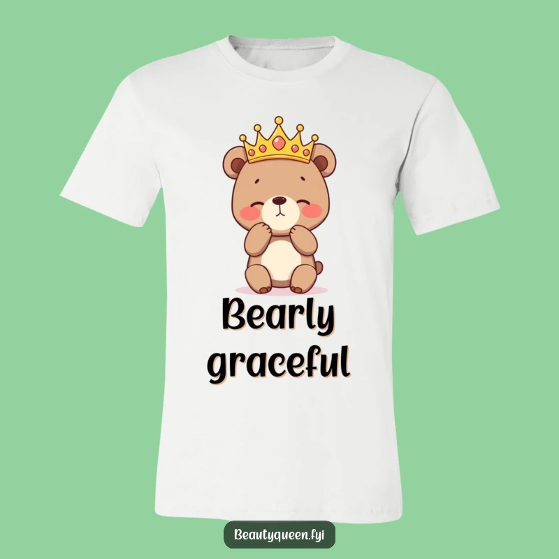 Funny Bear Cub Curtsey T-Shirt: Royal Animal Tee, Hilarious Gift!