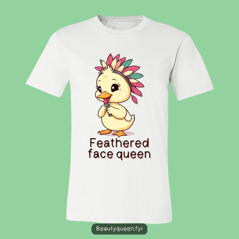 Funny Duckling Fashionista T-Shirt: Cute Bird with Lipstick, Perfect Humorous Gift