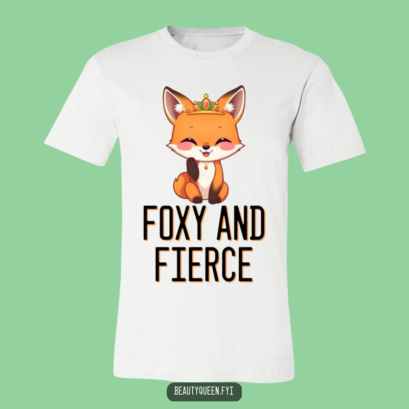 Funny Fox Diadem T-Shirt: Chic & Clever Fox Style Funny Gift