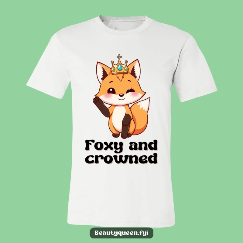Funny Fox Monarch T-Shirt: Crowned & Posed, Awesome Funny Gift