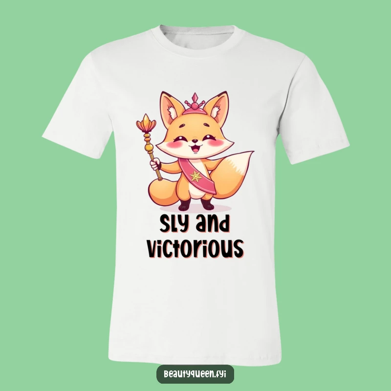 Funny Giggling Fox T-Shirt: Triumphant Royal Animal Tee for a Hilarious Funny Gift