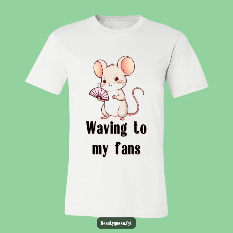 Funny Mouse Wave T-Shirt: Regal Fan Design Gift for Sophisticated Charm