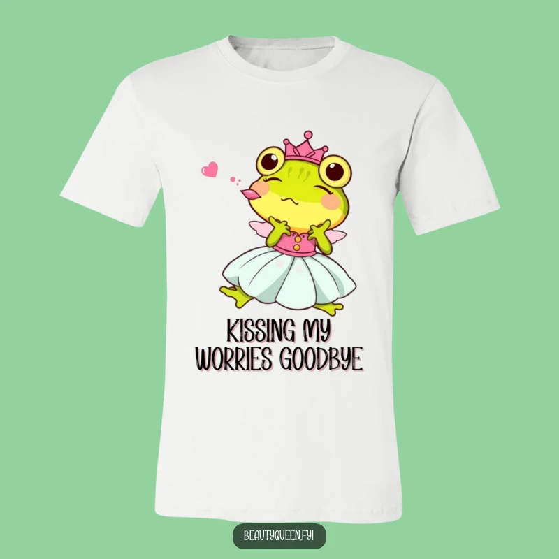 Funny Princess Frog Kiss Tee: Hilarious & Cute Fairy Tale Frog Apparel Gift