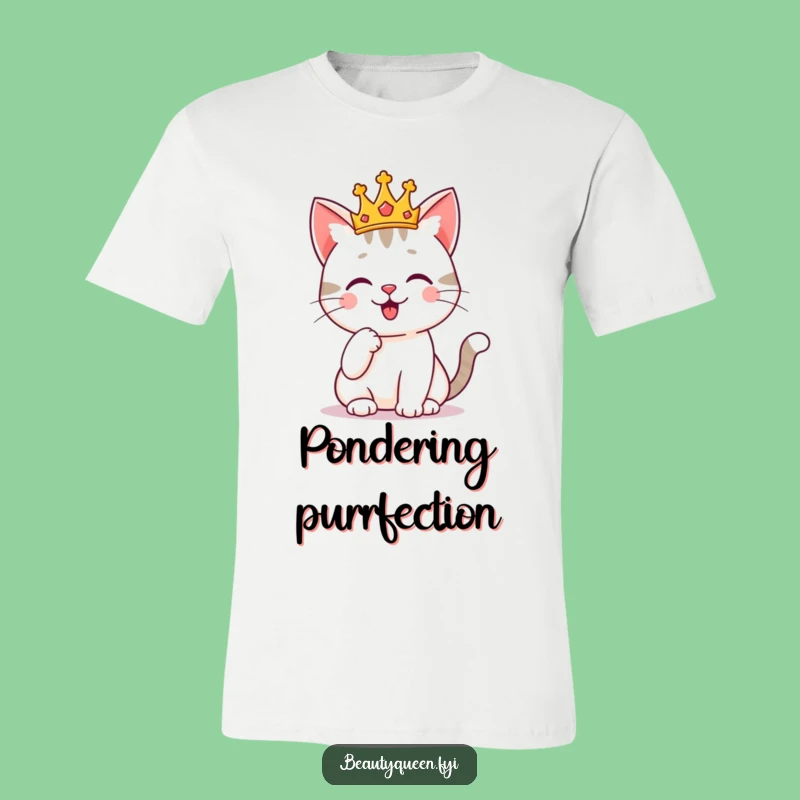 Funny Crowned Cat T-Shirt: Wear Your Inner Royalty with Pride