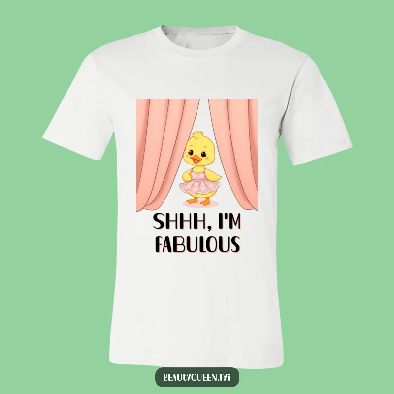 Funny Duckling Shimmer Dress T-Shirt: Adorable Peek Funny Gift for Her!