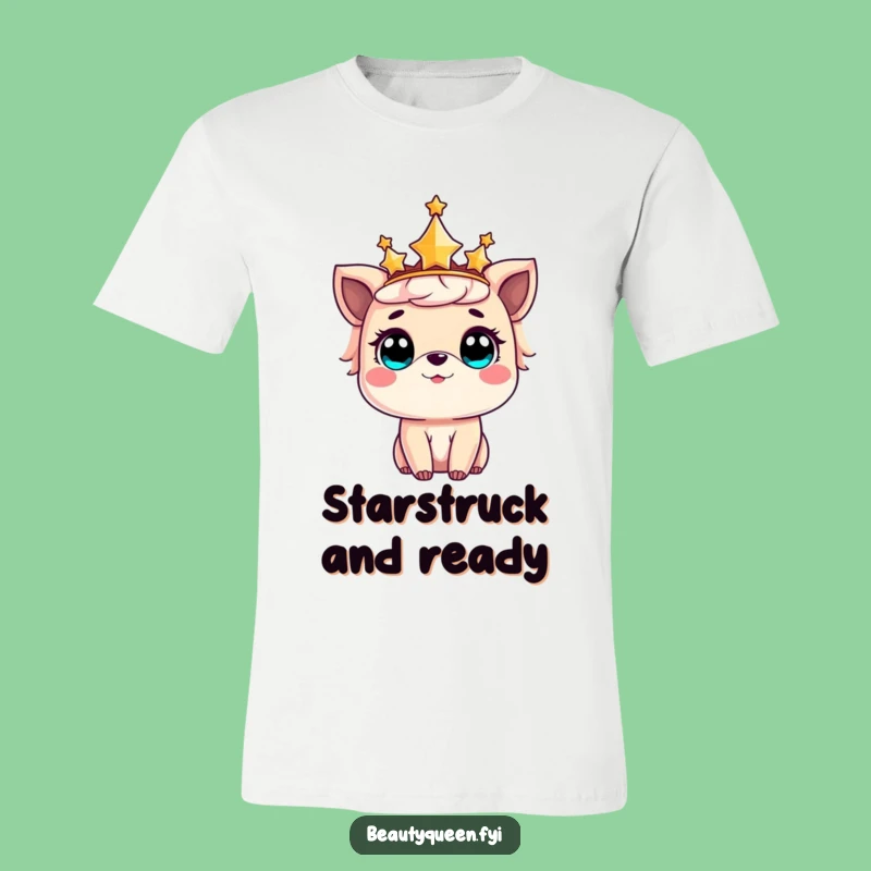 Funny T-Shirt: Star crowned animal amazed, wear your wonder with humor
