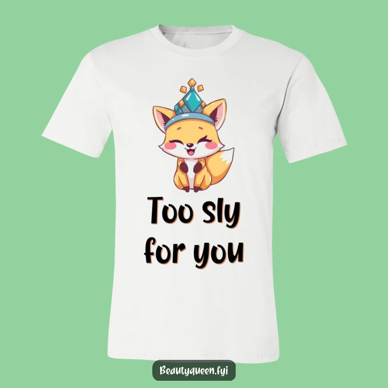 Funny Fox Bejeweled Tee: Playful Winks for a Chic Gift