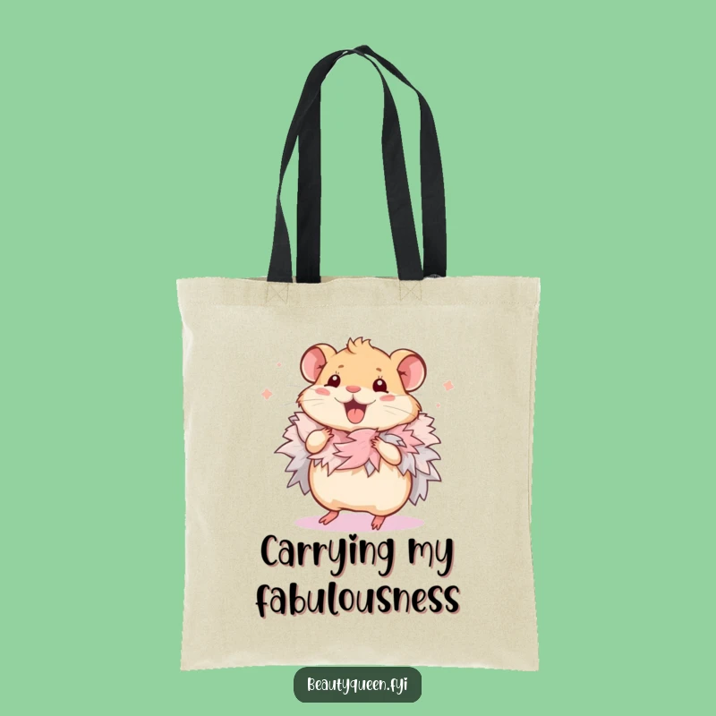 Funny Hamster Dance Boa Tote Bag: Hilarious Accessory, Perfect Pet Gift!