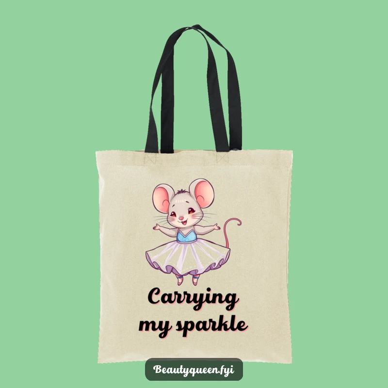 Funny Mouse Tote Bag: Dazzling Dancer, Ballgown Accessory, Perfect Gift