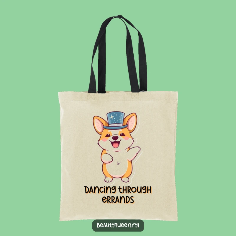 Funny Corgi Dance Tote Bag: Stylish Dog Accessory, Humorous Gift