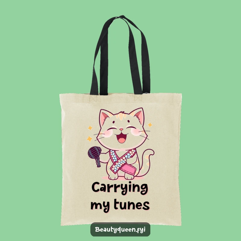 Funny Cat Diva Tote Bag: Giggles & Glamour Star Cat Accessory Funny Gift