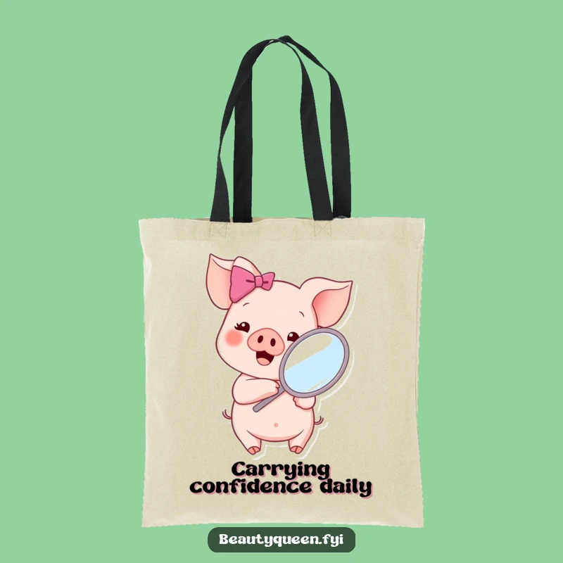 Funny Piglet Tote Bag: Chic & Charming Carry-all for a Playful Gift